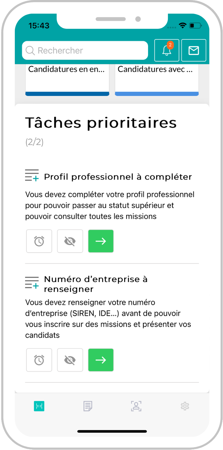 mockup taches prioritaires